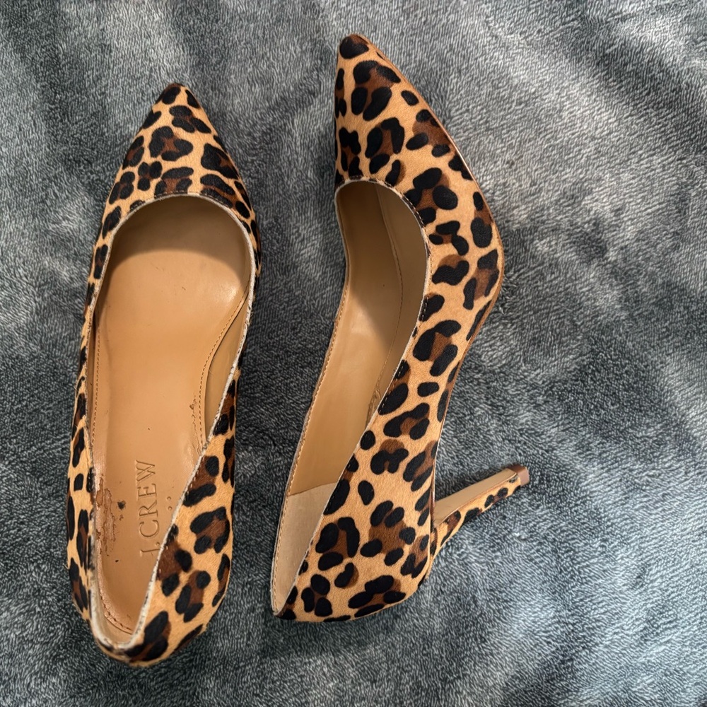 J. Crew Leopard Print Heels - Brown and Black
